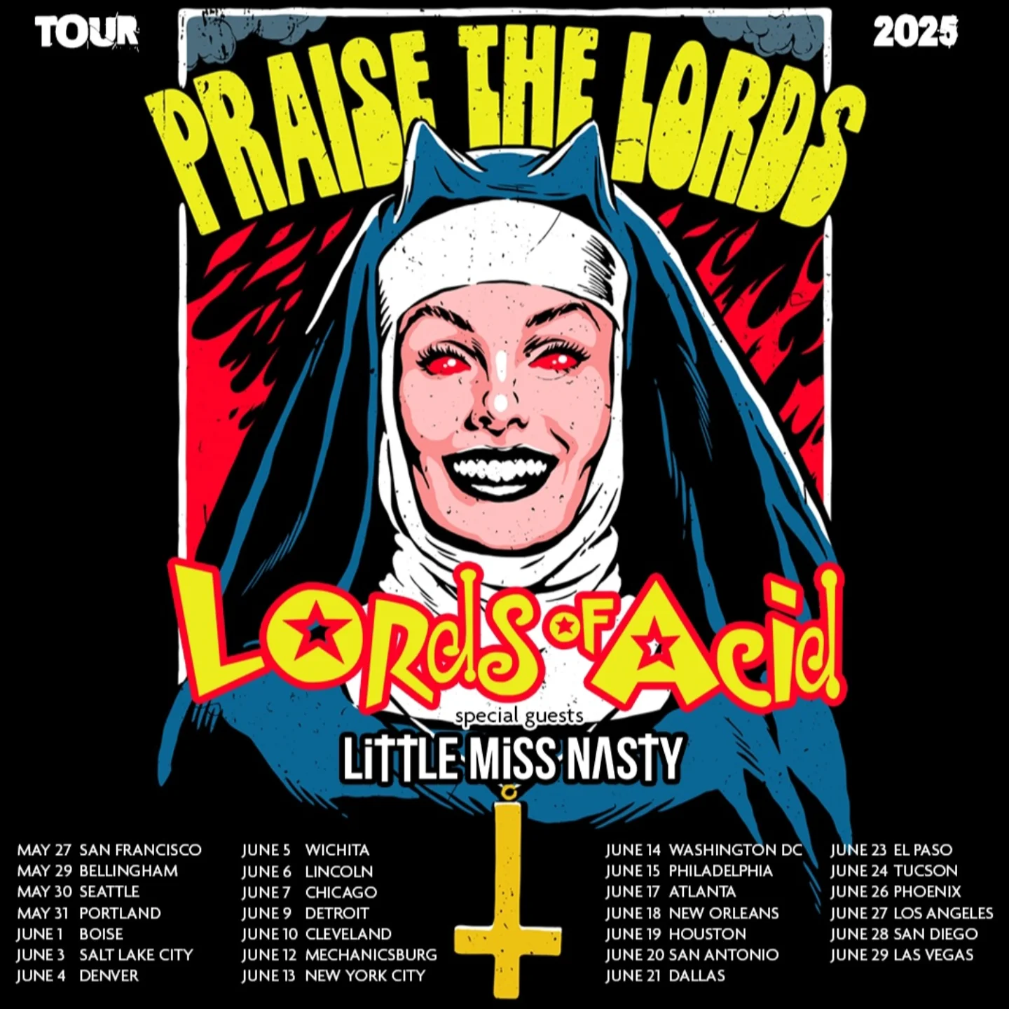 Lords Of Acid Praise The Lords Tour Poster 2025
